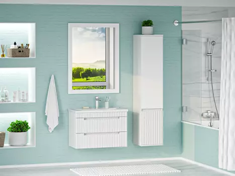 Мебель для ванной комнаты Brevita Ariana 80 см подвесная, белая