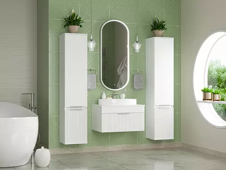 Мебель для ванной комнаты Brevita Enfida 71 см подвесная, белая