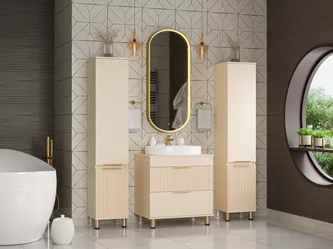 Мебель для ванной комнаты Brevita Enfida 71 см напольная, бежевая