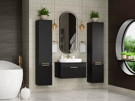 Мебель для ванной комнаты Brevita Enfida 71 см подвесная, черная