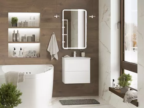 Мебель для ванной комнаты Brevita Toy 50 см подвесная, белая