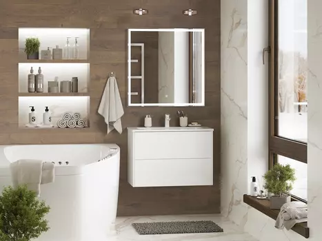 Мебель для ванной комнаты Brevita Toy 70 см подвесная, белая