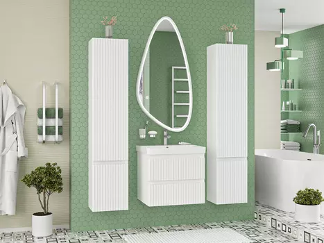 Мебель для ванной комнаты Brevita Victory 60 см подвесная, белая