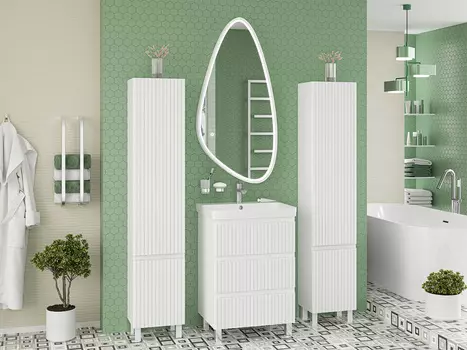 Мебель для ванной комнаты Brevita Victory 60 см напольная, белая