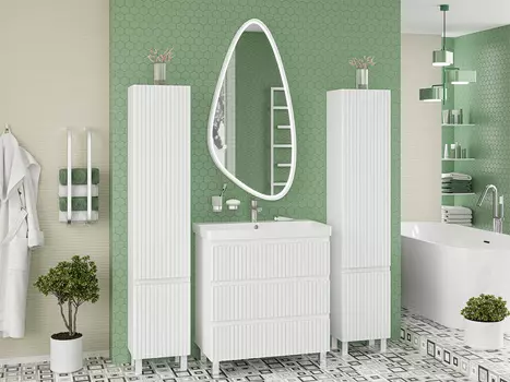 Мебель для ванной комнаты Brevita Victory 80 см напольная, белая