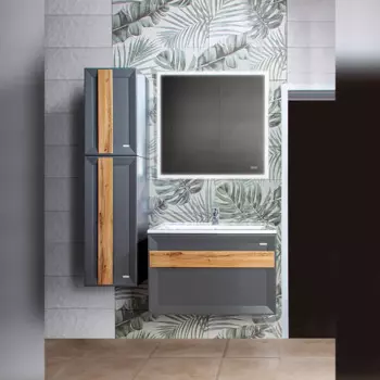 Мебель для ванной комнаты Бриклаер Берлин 80 см серая