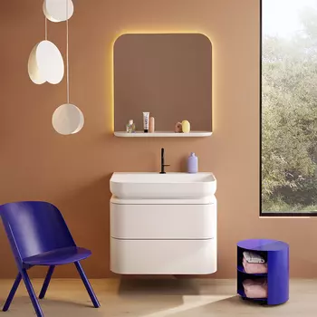 Мебель для ванной комнаты Burgbad B.ME 100 см подвесная, белая матовая