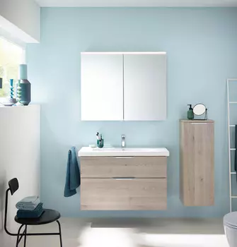 Мебель для ванной комнаты Burgbad Eqio 93 см подвесная, фланелевый дуб