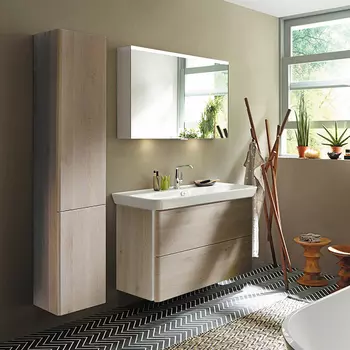 Мебель для ванной комнаты Burgbad Iveo 120 см подвесная, фланелевый дуб