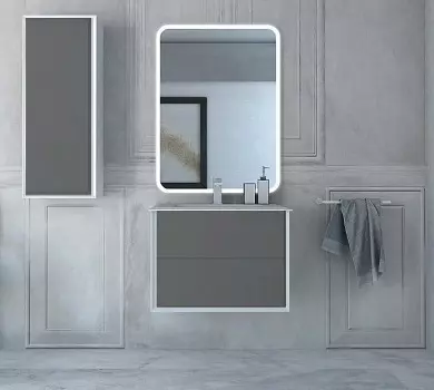 Мебель для ванной комнаты Cezares Bellagio 71 см подвесная, Grigio Nuvola