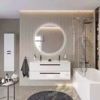 Мебель для ванной комнаты Cezares Eco 120 см Bianco Lucido