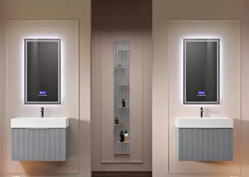 Мебель для ванной комнаты Cezares Premium 91 см подвесная, с 2мя ящиками, Grigio Nuvola