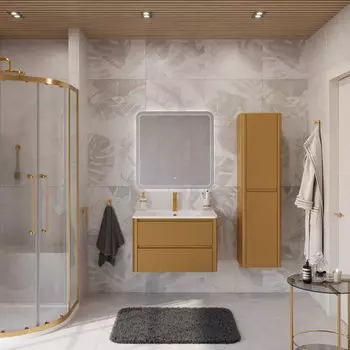 Мебель для ванной комнаты Cezares Relax 80 см подвесная, брашированное золото