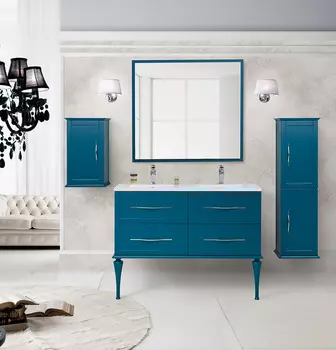 Мебель для ванной комнаты Cezares Tiffany 120 см подвесная, бирюзовая