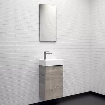 Мебель для ванной комнаты Comforty Асти 40 см, дуб дымчатый, подвесная