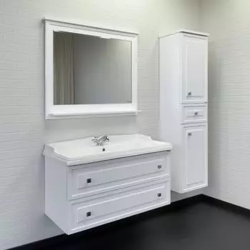 Мебель для ванной комнаты Comforty Феррара 100 см, белая, подвесная