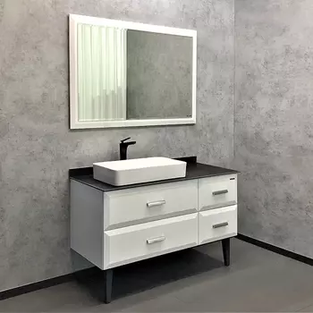 Мебель для ванной комнаты Comforty Империя 120 см белая, напольная, со столешницей