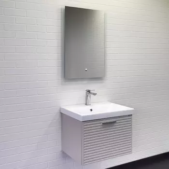 Мебель для ванной комнаты Comforty Касабланка 60 см, серый шелк, подвесная