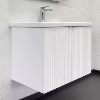 Мебель для ванной комнаты Comforty Лима 70 см, белая матовая, подвесная