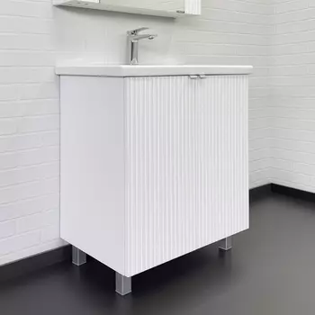 Мебель для ванной комнаты Comforty Лима 70 см, белая матовая, напольная
