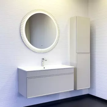 Мебель для ванной комнаты Comforty Мадрид 101 см подвесная, серый шелк