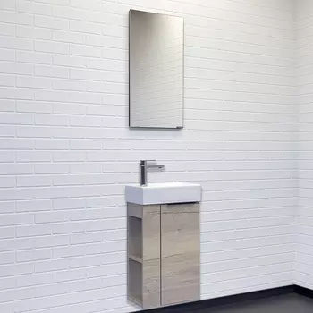 Мебель для ванной комнаты Comforty Матэ 40 см, дуб дымчатый, подвесная