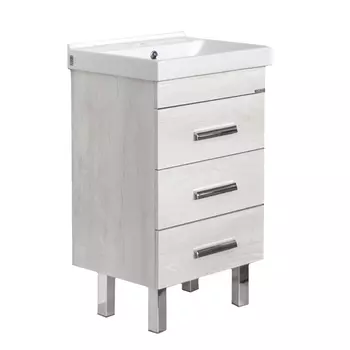 Мебель для ванной комнаты Comforty Никосия 50 см, белая, напольная