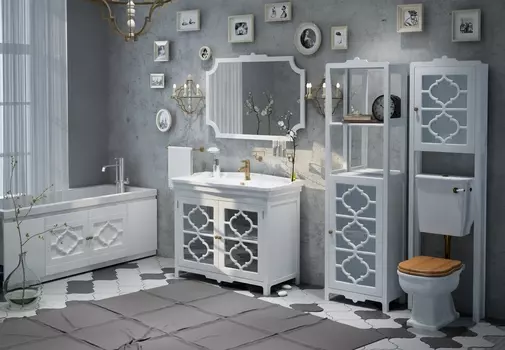 Мебель для ванной комнаты Corozo 105 см Манойр напольная, белая