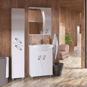 Мебель для ванной комнаты Corozo 60 см Наина напольная, белая