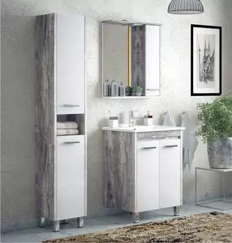 Мебель для ванной комнаты Corozo 75 см Лорена напольная, коричневая