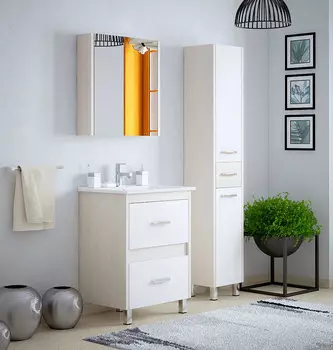 Мебель для ванной комнаты Corozo 75 см Верона напольная, бежевая