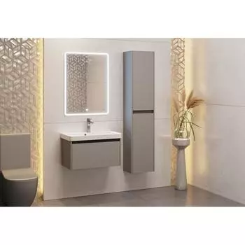 Мебель для ванной комнаты Dreja Luxury 70 см, подвесная, серый базальт