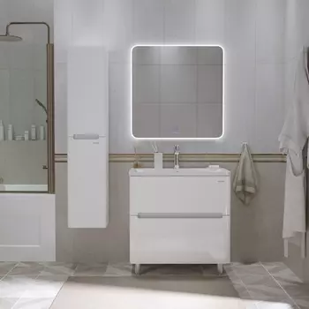 Мебель для ванной комнаты Grossman Адель 80 см напольная белая