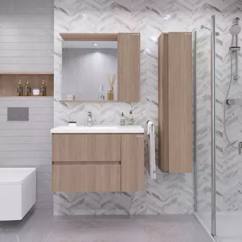 Мебель для ванной комнаты Grossman Юнит 81 см подвесная, кадена вуд