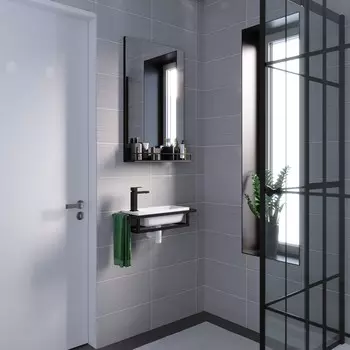 Мебель для ванной комнаты Grossman Метрис 70 см черная