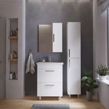 Мебель для ванной комнаты Grossman Нео 60 см напольная, белая