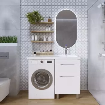 Мебель для ванной комнаты Grossman Вилар 110 см напольная белая