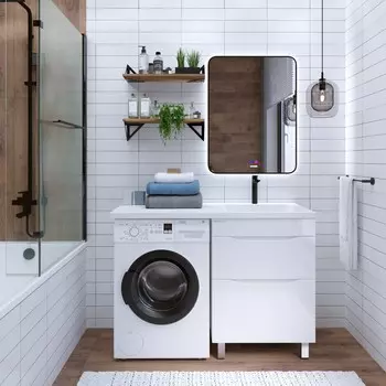 Мебель для ванной комнаты Grossman Вилар 120 см напольная белая