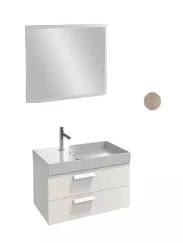 Мебель для ванной комнаты Jacob Delafon EB1303-E10 Rythmik 80 см., 2 ящика, для раковины EXO112-Z (квебекский дуб), подвесная