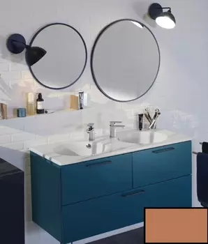 Мебель для ванной комнаты Jacob Delafon EB2545-R9-E5 Odeon Rive Gauche 120, 3 ящика, дуб табак, ручки черные