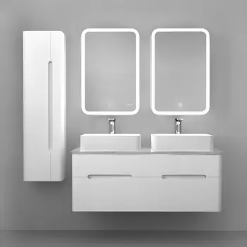 Мебель для ванной комнаты Jorno Bosko 120 см подвесная, белая