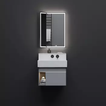 Мебель для ванной комнаты Kerama Marazzi Logica M 66 см подвесная, серая