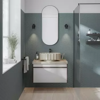 Мебель для ванной комнаты Kerama Marazzi Modula 58 см подвесная, со столешницей, арабика