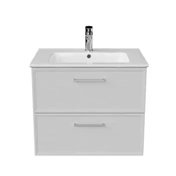 Мебель для ванной комнаты Kerama Marazzi Piano Classic 65 см подвесная, 2 ящика, белая матовая