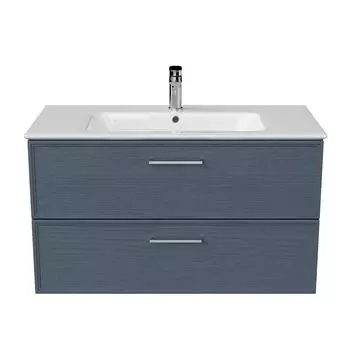 Мебель для ванной комнаты Kerama Marazzi Piano Classic 95 см подвесная, 2 ящика, синяя матовая