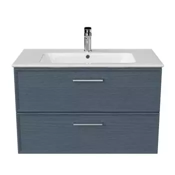 Мебель для ванной комнаты Kerama Marazzi Piano Classic 85 см подвесная, 2 ящика, синяя матовая