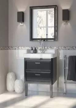 Мебель для ванной комнаты Kerama Marazzi Pompei 60 см напольная, черная глянцевая