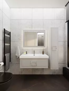 Мебель для ванной комнаты La Fenice Cubo 100 см, подвесная, 1 ящик, Cappuccino