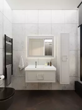 Мебель для ванной комнаты La Fenice Cubo 90 см, подвесная, 1 ящик, Cappuccino