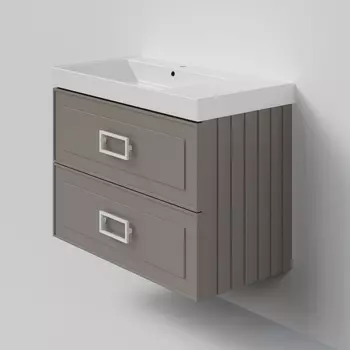 Мебель для ванной комнаты La Fenice Cubo TWIN 90 см, подвесная, 2 ящика, Cappuccino